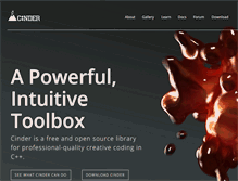 Tablet Screenshot of libcinder.org